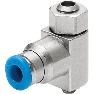 Festo Pneumatic Flow Controller Exhaust Valve , One-way Flow Control, 2 bar Max Pressure, 0 to 60°C GRLA-M5-QS-4-LF-C