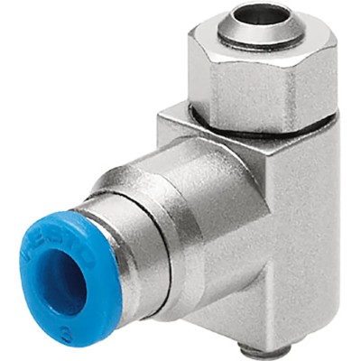 Festo Pneumatic Flow Controller Exhaust Valve , One-way Flow Control, 2 bar Max Pressure, 0 to 60°C GRLA-M5-QS-4-LF-C