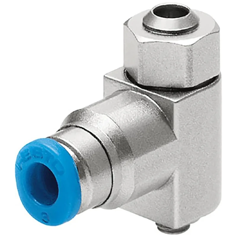 Festo Pneumatic Flow Controller Exhaust Valve , One-way Flow Control, 2 bar Max Pressure, 0 to 60°C GRLA-M5-QS-4-LF-C