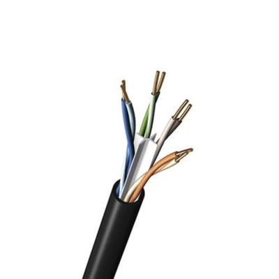 Belden 7927A Cat6 Unshielded Ethernet Cable, Solid Copper Conductor, 305 m, Black PVC Jacket Cat6