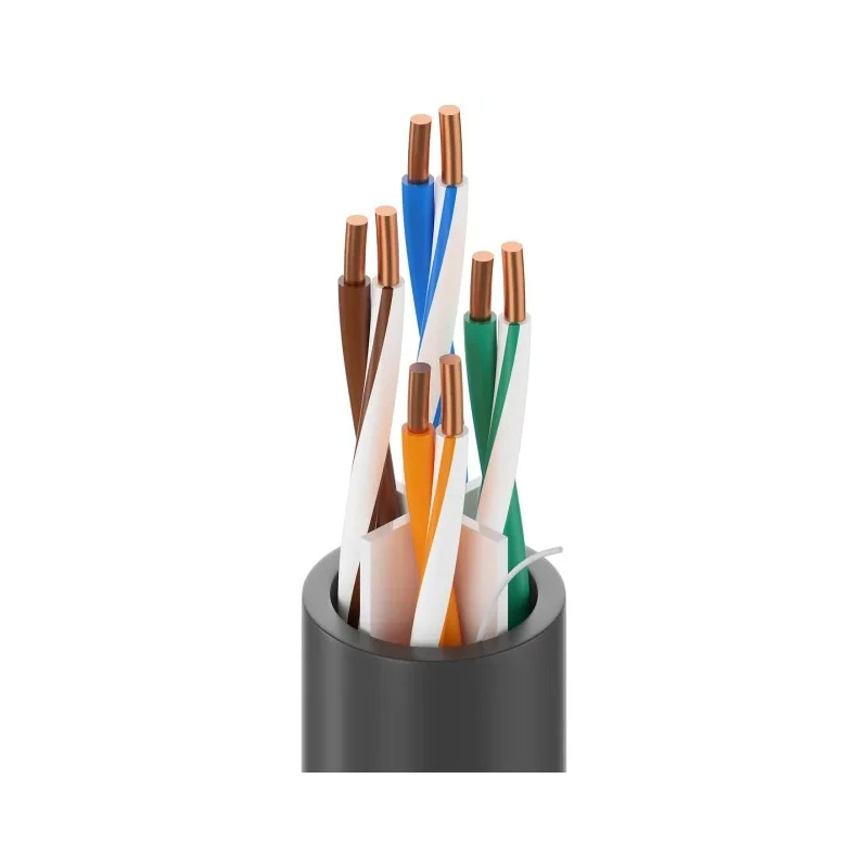 Belden 7927A Cat6 Unshielded Ethernet Cable, Solid Copper Conductor, 305 m, Black PVC Jacket Cat6