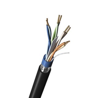 Belden Cat6 Ethernet Cable Shielded Screened, 305 m, Black PVC 