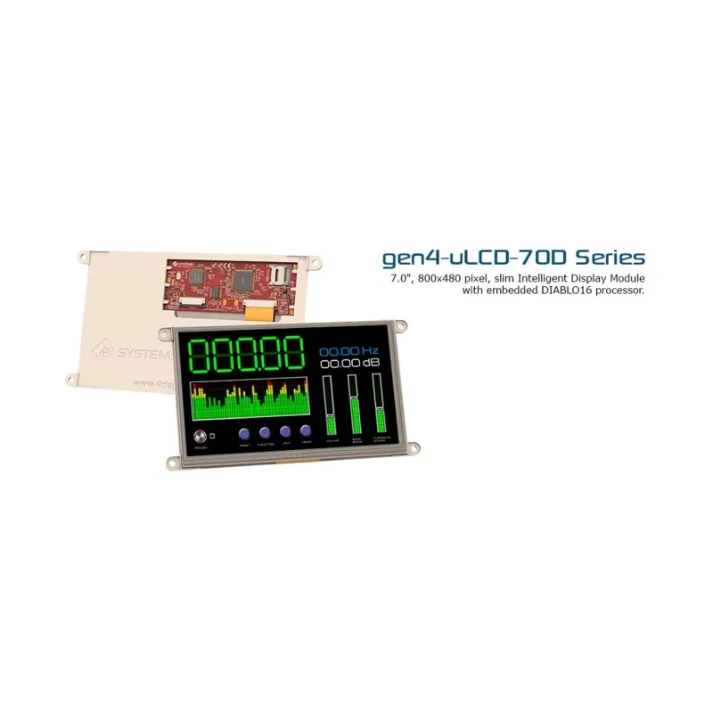 4D Systems Gen4 Diablo16 7 in Resistive Touch Screen Display Board Starter Kit SK-gen4-70DT
