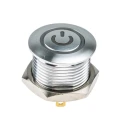 RS PRO Illuminated Push Button Switch Momentary Panel Mount 16 mm Cutout SPST White LED IP67 36 V dc 175-8450