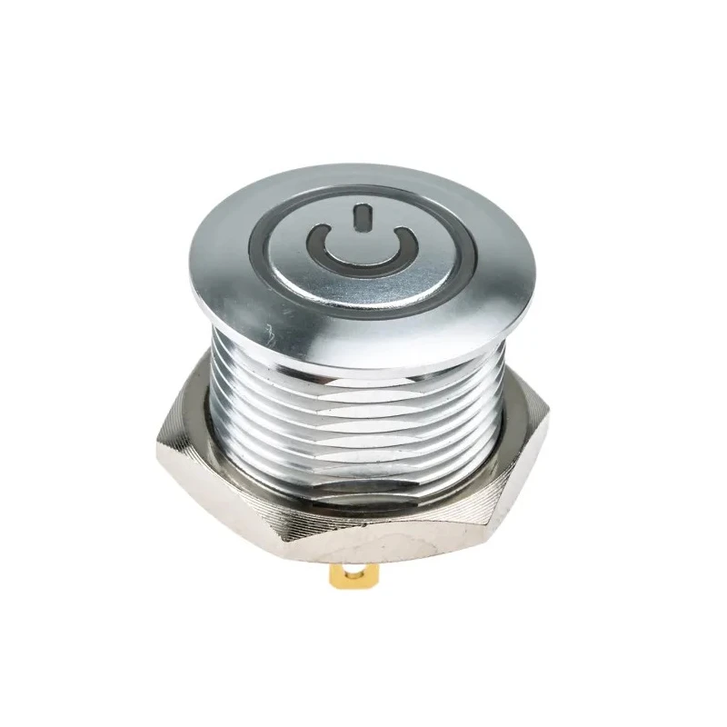 RS PRO Illuminated Push Button Switch Momentary Panel Mount 16 mm Cutout SPST White LED IP67 36 V dc 175-8450