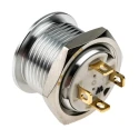 RS PRO Illuminated Push Button Switch Momentary Panel Mount 16 mm Cutout SPST White LED IP67 36 V dc 175-8450