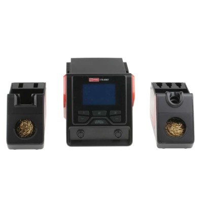 RS PRO Dual Channel Digital Soldering Station 200 W, 230V, LCD Display, 2 Outputs 176-0007