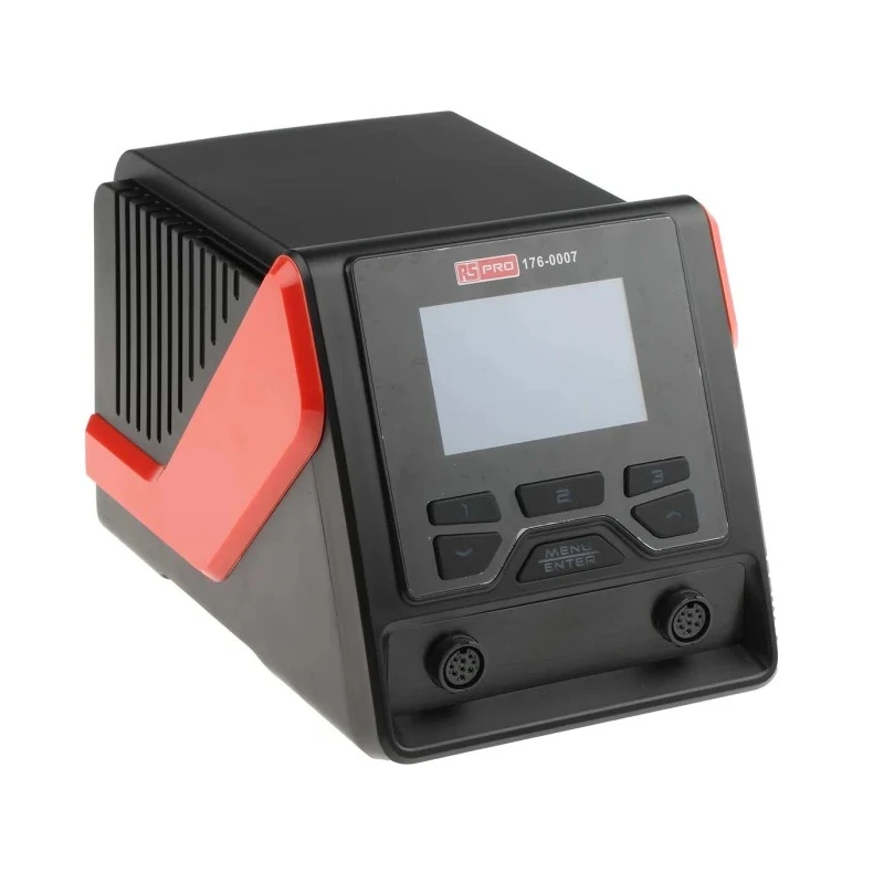 RS PRO Dual Channel Digital Soldering Station 200 W, 230V, LCD Display, 2 Outputs 176-0007