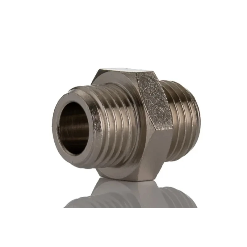 RS PRO Brass Pipe Fitting Straight Threaded Nipple Male G 1/4 in to Male BSPP 1/4 in 176-0986