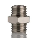 RS PRO Brass Pipe Fitting Straight Threaded Nipple Male G 1/4 in to Male BSPP 1/4 in 176-0986