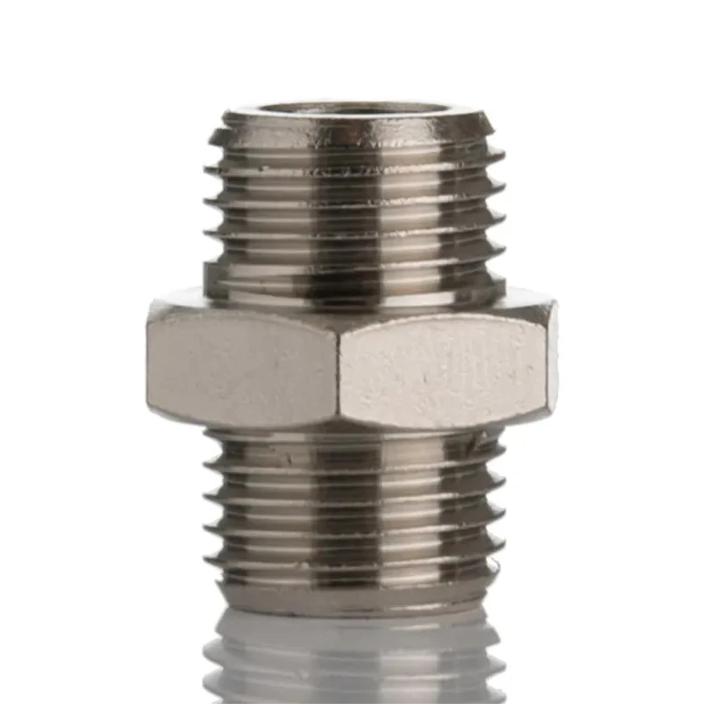 RS PRO Brass Pipe Fitting Straight Threaded Nipple Male G 1/4 in to Male BSPP 1/4 in 176-0986