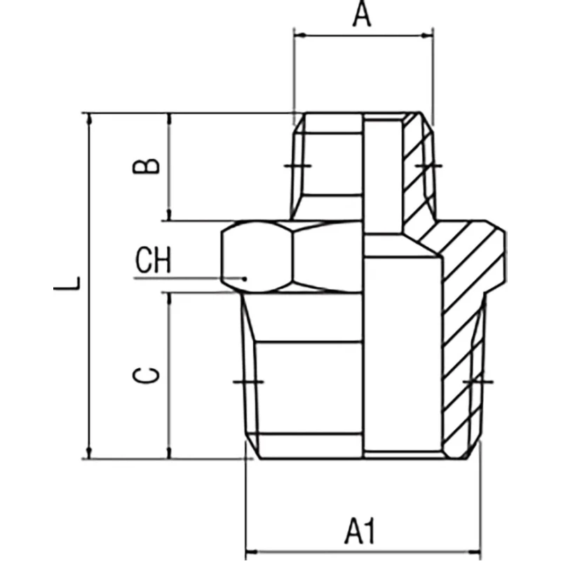 RS PRO Brass Pipe Fitting Straight Threaded Male BSPT 3/8 in to Male British Standard Parallel Pipe 176-0992