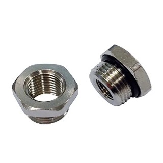 RS PRO Brass Straight Threaded Reducer Pipe Fitting Male G 3/4 in to Female BSPP 1/4 in 50 bar 300°C 176-1028