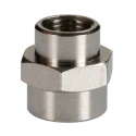 RS PRO Brass Threaded Fitting Male BSP 1/4 in to 3/8 in Nickel-plated Brass 300°C 176-1042