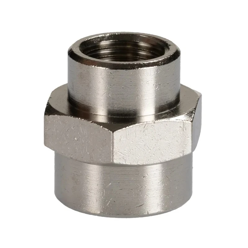 RS PRO Brass Threaded Fitting Male BSP 1/4 in to 3/8 in Nickel-plated Brass 300°C 176-1042