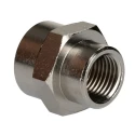 RS PRO Brass Threaded Fitting Male BSP 1/4 in to 3/8 in Nickel-plated Brass 300°C 176-1042