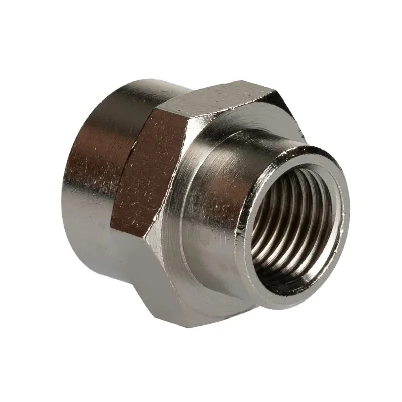 RS PRO Brass Threaded Fitting Male BSP 1/4 in to 3/8 in Nickel-plated Brass 300°C 176-1042