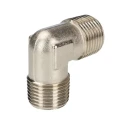 RS PRO 90° Brass Threaded Male Fitting G 1/2 in to Male G 1/2 in, Maximum Operating Pressure 50 bar 176-1078