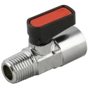 RS PRO Pneumatic Manual Control Handle Micro Valve ISO 7 R 1/8, Brass Body, Red Switch, 20 Bar Pressure, 1.6m³/h 176-2141