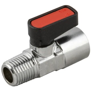 RS PRO Pneumatic Manual Control Handle Micro Valve ISO 7 R 1/8, Brass Body, Red Switch, 20 Bar Pressure, 1.6m³/h 176-2141