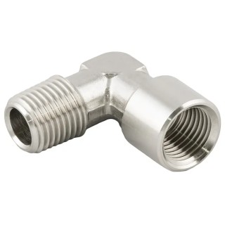 RS PRO Stainless Steel Elbow Threaded Adaptor Fitting Male Threaded 1/4 in x Female 11 in 419.1 mm, 140 bar, 300°C 176-2217