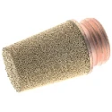 RS PRO Brass Pneumatic Silencer 1/4 in Threaded G Connection, 10 bar Max Pressure, Noise Reduction 83dB, 25mm Length 176-2274