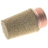 RS PRO Brass Pneumatic Silencer 1/4 in Threaded G Connection, 10 bar Max Pressure, Noise Reduction 83dB, 25mm Length 176-2274