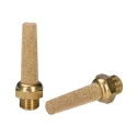 RS PRO Brass Pneumatic Silencer 12 bar Threaded G 1/8 in 76dB Noise Reduction Male Thread 176-2283