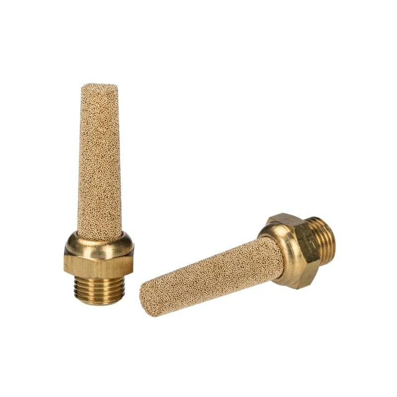 RS PRO Brass Pneumatic Silencer 12 bar Threaded G 1/8 in 76dB Noise Reduction Male Thread 176-2283