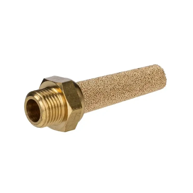RS PRO Brass Pneumatic Silencer 12 bar Threaded G 1/8 in 76dB Noise Reduction Male Thread 176-2283