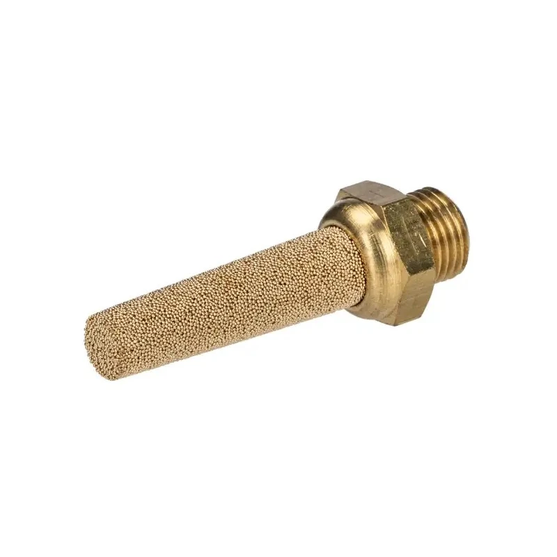 RS PRO Brass Pneumatic Silencer 12 bar Threaded G 1/8 in 76dB Noise Reduction Male Thread 176-2283