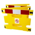 Addgards Yellow Folding Safety Barrier, No Entry Sign, 800mm Height, 1m Width 4R0