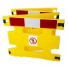 Addgards Yellow Folding Safety Barrier, No Entry Sign, 800mm Height, 1m Width 4R0