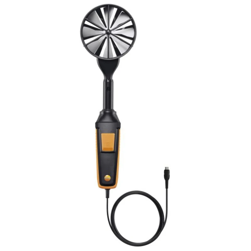 Testo Probe Rotary Vane Measuring Air Velocity Temperature Volume Air Flow 15 m/s 0635 9372