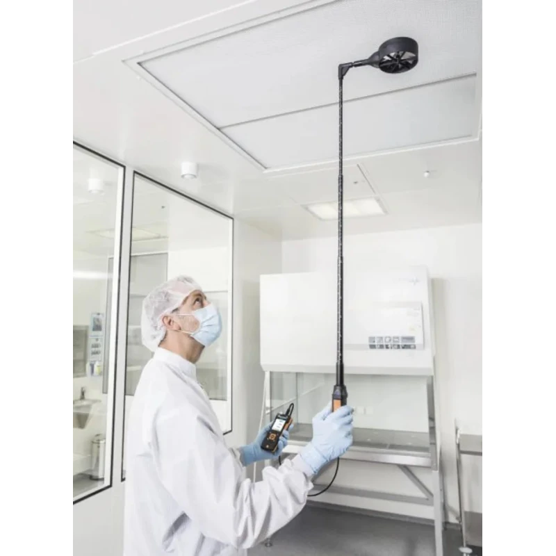 Testo Probe Rotary Vane Measuring Air Velocity Temperature Volume Air Flow 15 m/s 0635 9372
