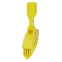 Vikan Hard Bristle Yellow Crevice Scrub Brush 225mm Width, 40mm Polyester Bristle, Model 70406