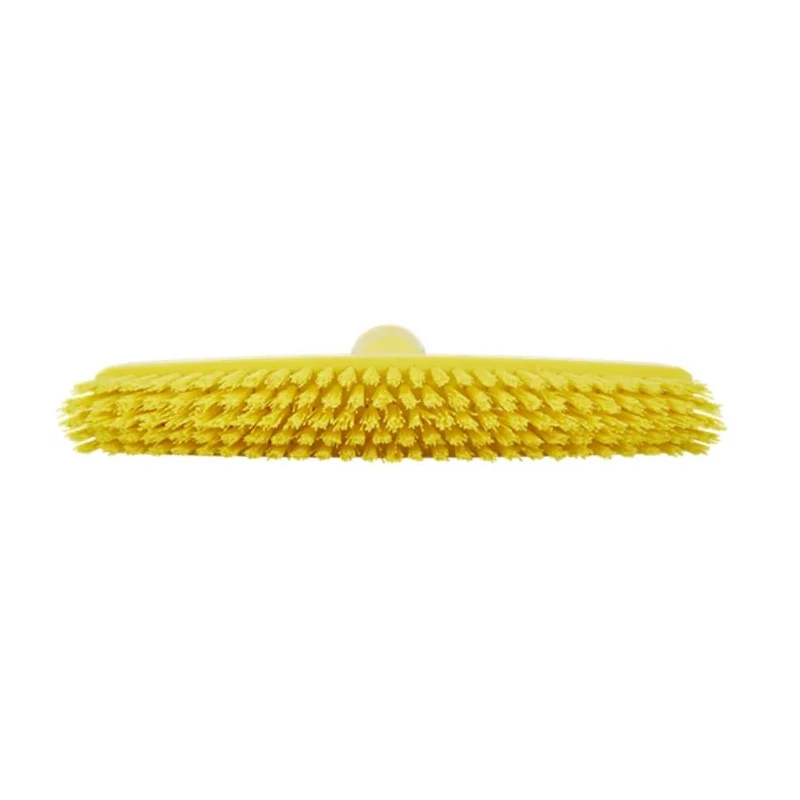 Vikan Hard Bristle Yellow Crevice Scrub Brush 225mm Width, 40mm Polyester Bristle, Model 70406