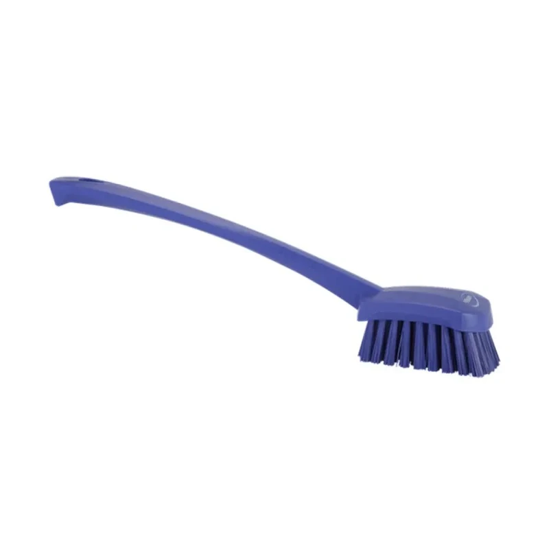 Vikan Hard Bristle Purple Scrubbing Brush with 36 mm Polyester Bristle Length, Purple Handle 41868