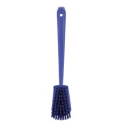 Vikan Hard Bristle Purple Scrubbing Brush with 36 mm Polyester Bristle Length, Purple Handle 41868