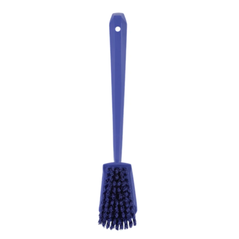 Vikan Hard Bristle Purple Scrubbing Brush with 36 mm Polyester Bristle Length, Purple Handle 41868