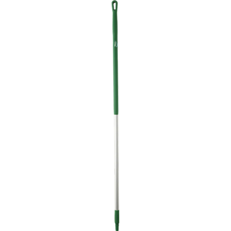 Vikan Green Polypropylene Anodised Aluminium Broom Handle 1.51 m Ergonomic 31mm Diameter 29372