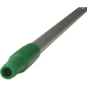 Vikan Green Polypropylene Anodised Aluminium Broom Handle 1.51 m Ergonomic 31mm Diameter 29372