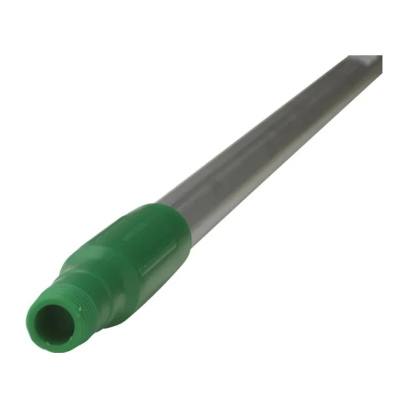 Vikan Green Polypropylene Anodised Aluminium Broom Handle 1.51 m Ergonomic 31mm Diameter 29372