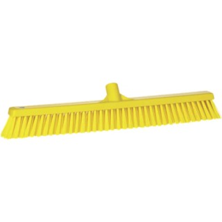 Vikan Push Broom Yellow for Dry Areas, Wet Areas Width 610mm Bristle Length 60mm Depth 70mm 31946