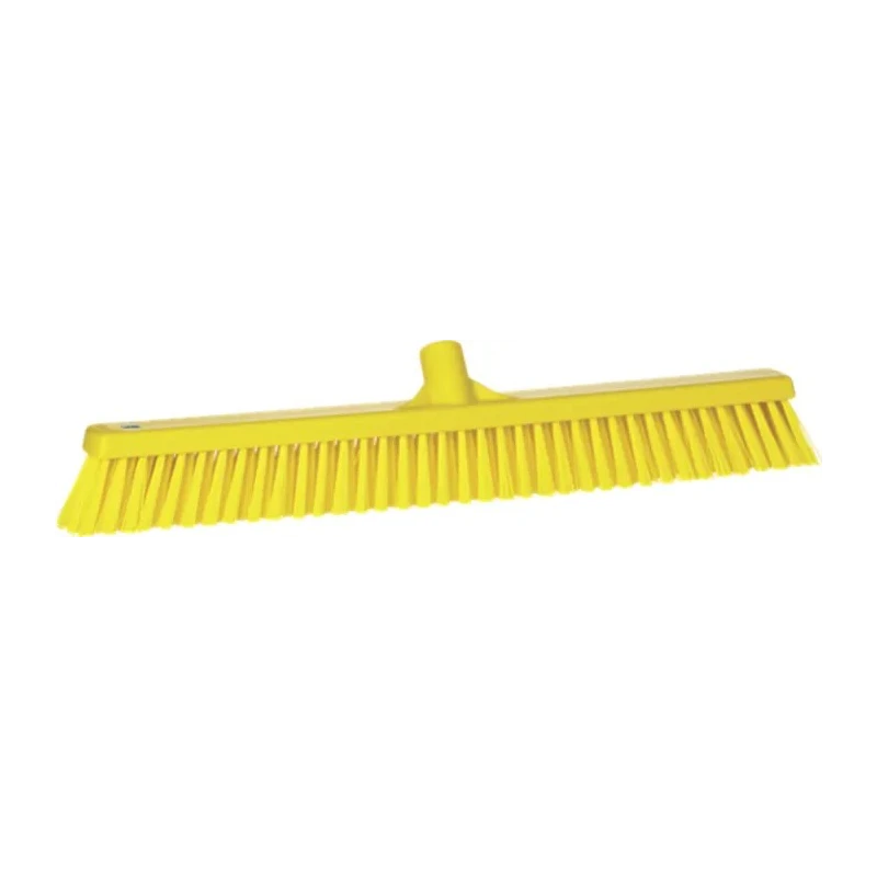 Vikan Push Broom Yellow for Dry Areas, Wet Areas Width 610mm Bristle Length 60mm Depth 70mm 31946
