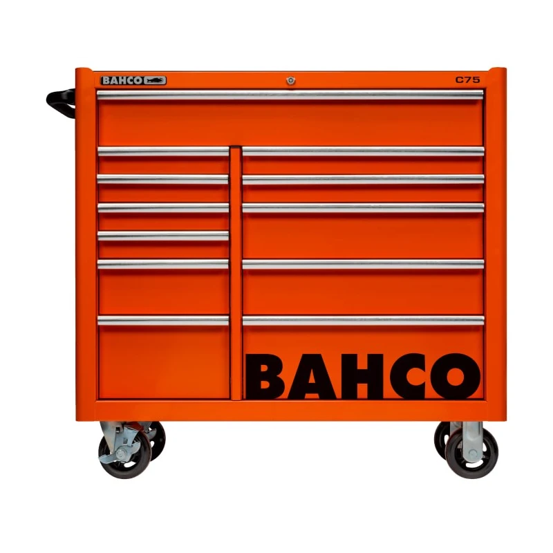 Bahco 12 Drawer Solid Steel Wheeled Tool Trolley 1100kg Load Capacity 1475KXL12