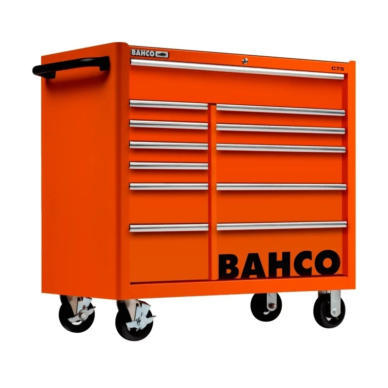 Bahco 12 Drawer Solid Steel Wheeled Tool Trolley 1100kg Load Capacity 1475KXL12