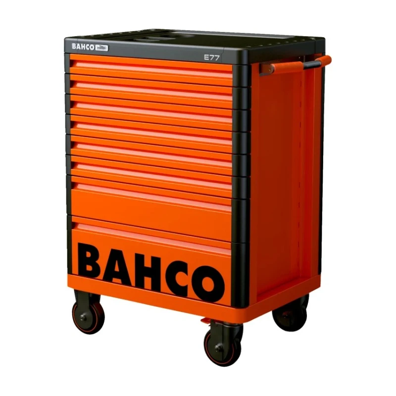 Bahco 8 Drawer Wheeled Roller Cabinet Solid Steel 1000kg Load Capacity 976x693x820mm 1477K8