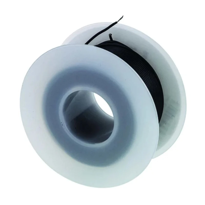 Alpha Wire PTFE Equipment Hookup Wire Black Jacket 30 AWG 7x0.10 mm Strands 600V Voltage 0.81 mm OD 200°C Max Temp 5851 BK005