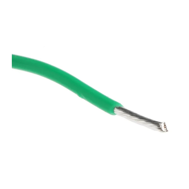 Alpha Wire Hook Up Wire TEFLON Series Green 20 AWG 19x0.20mm Core Strands 0.62mm² 30m 600V -60°C to 200°C 5856 GR005